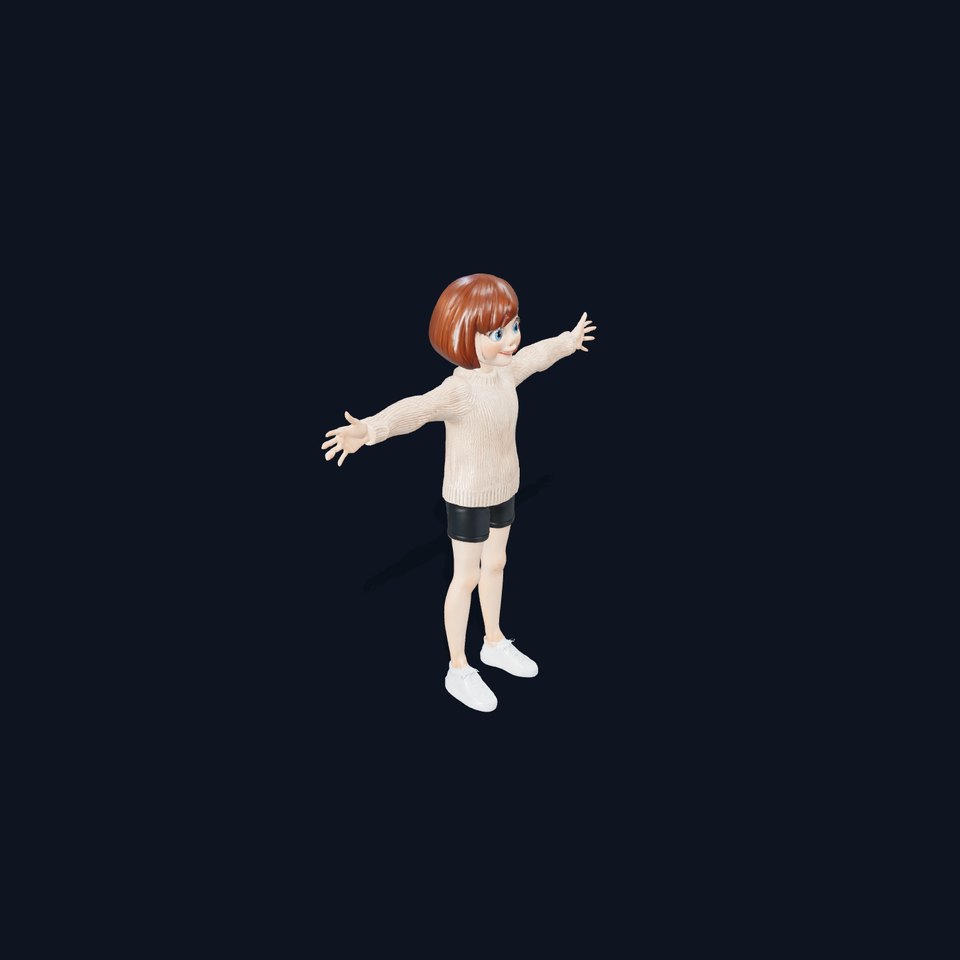 Animated Girl Character model pack